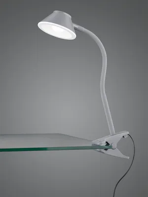 Produktbild von LED Klemmleuchte Grau, Schreibtischlampe zum klemmen, Leselampe Höhe 26cm