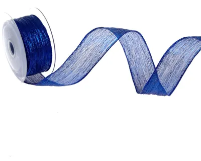 Produktbild von Geschenkband in Crashoptik - blau - 40mm - 10m - 90142 40 70
