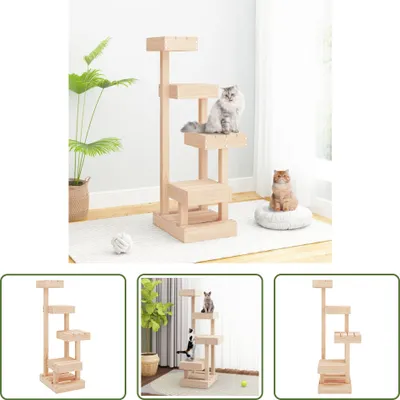 Obrázek produktu pro The Living Store škrabadlo 45,5x49x103 cm z masivního borovicového dřeva