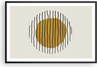 Produktbild von Gerahmtes Poster - Schwarzer Rahmen - Modern Piece Linear - 91,5x61 cm - Wand Bild - Wanddeko - Wandbilder - Kunstposter - Wandposter - Bilderrahmen - Bilder - Kunstdruck - P2BAA91x61-4793