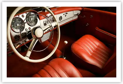 Produktbild von Poster - Poster ohne Rahmen - Auto Innenraum Klassisch - 91,5x61 cm - Wand Bild - Wanddeko - Wandbilder - Kunstposter - Wandposter - Bilder - Kunstdruck - Wanddekoration - Wandbild - P2XAA91x61-0149