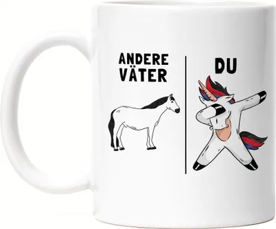 Produktbild von Andere Väter Du Tasse bester Vater Papa Einhorn Lustig Geburtstag Vatertag Sohn Tochter Geschenk
