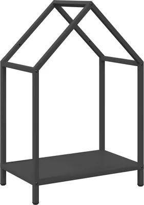 Produktbild von vidaXL Brennholzregal Schwarz 40x25x60 cm Kaltgewalzter Stahl