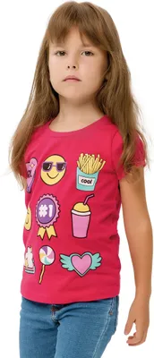 Produktbild von Mädchen-T-Shirt Symboly  - Himbeere - 116