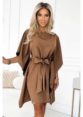 Productafbeelding van Numoco Dames mini-jurk SOFIA, cappuccino, maat S/M