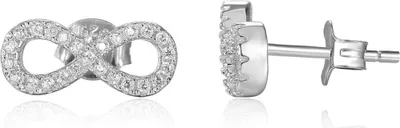 Image de Boucles d'oreilles argentées à l'infini AGUP1192