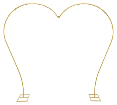 Immagine prodotto di Supporto per arco con palloncini - Arco nuziale a forma di cuore - Metallo - XXL 2,65×2,35 m - Portata 8 kg - Oro