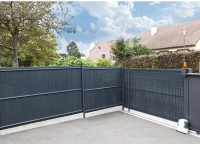 Produktbild von Sichtschutz-Lamellenset für starre, blickdichte Zaunelemente 4/5 – 1,225 x 2,50 m – Anthrazit