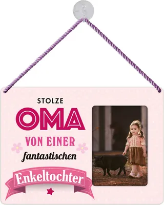 Produktbild von Fotorahmen aus Blech: Oma / Enkelin, 25x18cm, Bilderrahmen Fotos Bilder Großeltern