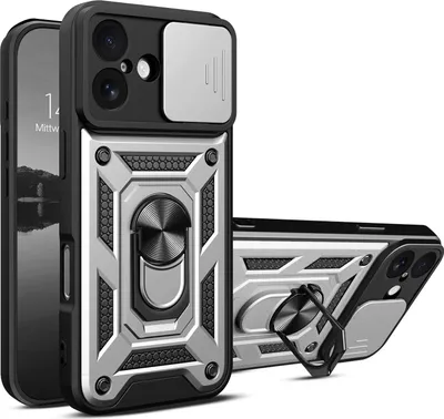 Produktbild von Armor Handyhülle für Apple iPhone 17 Kameraschutz Handy Panzer Case Cover Schutzhülle Outdoor Farbe: Silber