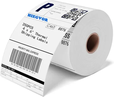 Thermo-Etiketten 101x152 mm, 250 Stück, für Versandetiketten