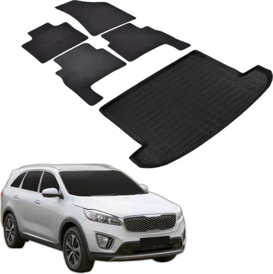 Image de Ensemble Tapis Velours Sur Mesure et Coffre TPE pour Kia Sorento 3 2015-2020