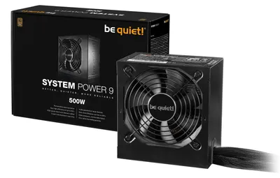 Produktbild von be quiet! System Power 9, 500 W, 200 - 240 V, 50 Hz, 4 A, Aktiv, 110 W