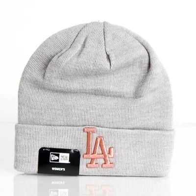 Obrázek produktu pro Dámská zimní čepice NEW ERA MLB Wmns Metallic Logo Cuff Knit LA dodgers Grey - UNI