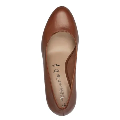 Produktbild von Tamaris Damen Pumps Leder Plateau Blockabsatz weiches TOUCHit Fußbett 1-22410-41, Größe:42 EU, Farbe:Braun