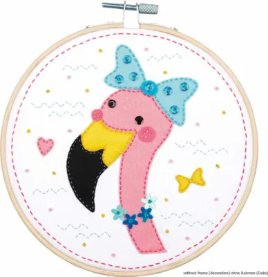 Produktbild von Vervaco Filz-Stickerei-Set "mit Filzflamingo"