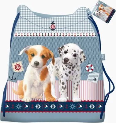 Produktbild von Turnbeutel Sportbeutel "Hunde Welpen" - 37 x 41 cm