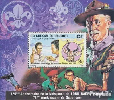 Produktbild von Briefmarken Dschibuti 1981 Mi Block44A (kompl.Ausg.) postfrisch Pfadfinderkongresse