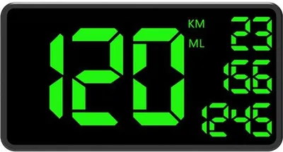 Zdjęcie produktu dla Wskaźnik prędkości GPS, samochodowy wyświetlacz HUD, wyświetlacz Head-Up do samochodu, czarny