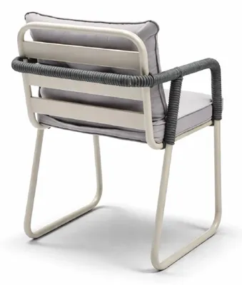 Obrázek produktu pro Židle v moderním stylu, šedá a bílá barva, měkké sedák, kovový rám