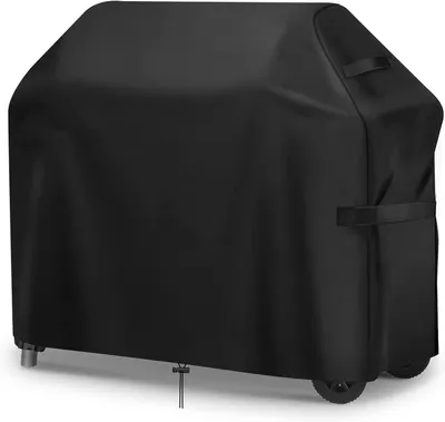 Produktbild von Grillabdeckung, winterfest, 145 x 61 x 122 cm, Gasgrillabdeckung, wetterfest, Grillschutzabdeckung aus Oxford-Gewebe, wasserdicht, winddicht, Grillhaube, Grillplane