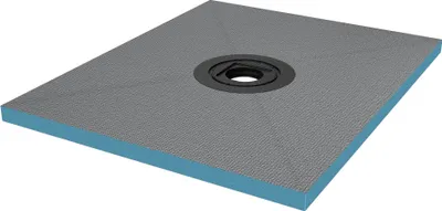 Produktbild von doporro Duschelement Befliesbar mit Gefälle 80x100x4cm in Beton Grau Duschboard Zuschneidbar mit Ablaufrinne waagerechter Ablauf XPS