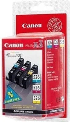Produktbild von Canon CLI-526 C/M/Y, Cyan, Magenta, Gelb, Tinte auf Pigmentbasis, 3 Stück(e), Multipack