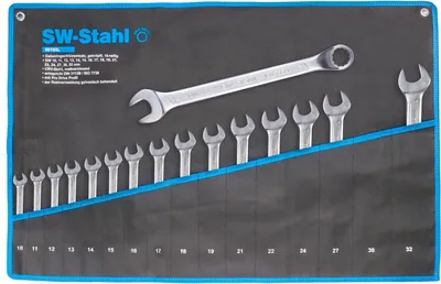 Produktbild von SW-Stahl Ring-Maulschlüssel-Satz 00193L 330mm 200mm 30mm Chrom-Vanadium-Stahl 3,971kg 4.25kg 165g