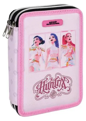Productafbeelding van K-pop Demon Hunters: Roze, gevulde, tweelaags pennenetui