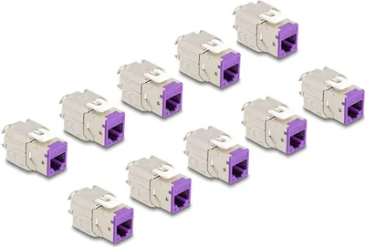 Produktbild von DELOCK Keystone Modul RJ45 Buchse zu LSA Cat.6A werkzeugfrei
