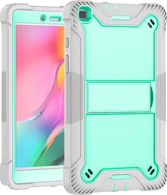 Produktbild von Schutzhülle für Samsung Galaxy Tab A 8.0 Zoll 2019, 3 Schichten mit Ständer Strapazierfähig Hülle für Galaxy Tab A 8.0 2019 Minze