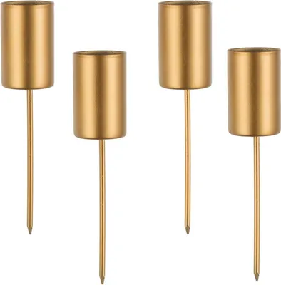 BOLTZE Cone Kerzenleuchter-Set, 3-tlg. In Gold – Elegante Deko Für Festliche Anlässe | Höhe 20-26 Cm