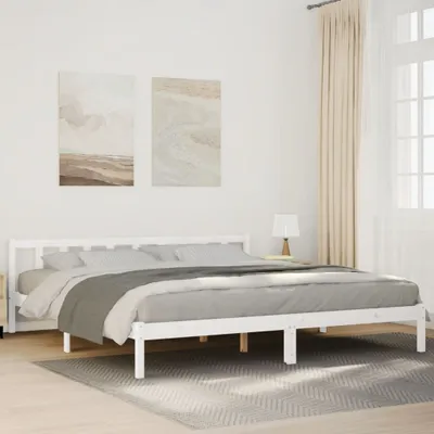 Obrázok produktu pre Maison Exclusive - Masívna posteľ Extra Long bez matraca Biela 180x210 Borovicové drevo
