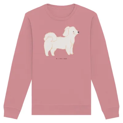 Produktbild von Mr. & Mrs. Panda Baumwoll Pullover Havaneser Moment Größe L - Canyon Pink - Geschenk, Sweatshirt, Bichon Havanais, Bichón Habanero, Sweater, Havi, Pulli, Rundhals