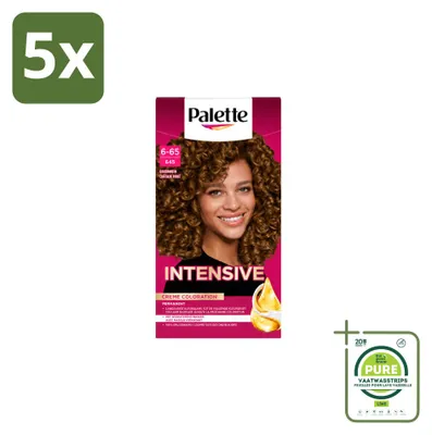 Obrázok produktu pre 5 ks Schwarzkopf Poly Palette, farba na vlasy, odtieň 6-65, zlatohnedá - 115 ml - balenie