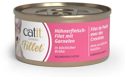 Productafbeelding van Catit Cuisine - Kipfilet met garnalen in een heerlijke bouillon, 75g