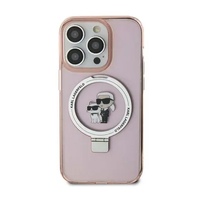 Produktbild von Karl Lagerfeld KLHMP15MHMRSKCP iPhone 15 Plus / 14 Plus 6.7" pink hardcase Ring Stand Karl&Choupettte MagSafe Schutzhülle