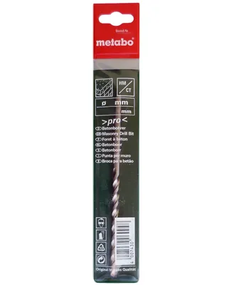 Produktbild von Metabo 627389000, Bohrer, Rotationshammer, Steinbohrer, Drehung der rechten Hand, 9 mm, 120 mm, Künstlicher Stein, Beton, Granit, Mauerwerk, Naturstein