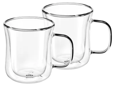 Produktbild von GRÄWE Doppelwandige-Thermogläser mit Henkel, 250ml, 2er Set, geschwungen
