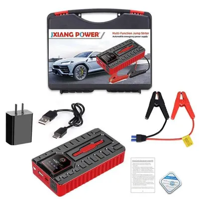 Produktbild von Auto Starthilfe Powerbank - Starthilfegerät Booster - 9800 mAh, >1200A, 2 Batterien, Notstart, SOS LED-Licht