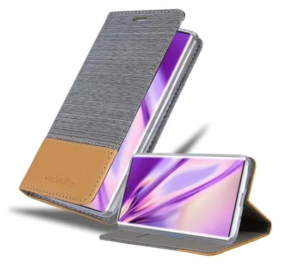 Obrázek produktu pro Cadorabo pouzdro pro Samsung Galaxy NOTE 10 PLUS Protective Case in Grey Pouzdro na mobilní telefon Book Case Cover