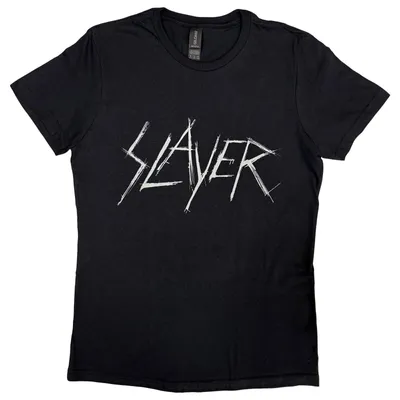 Produktbild von Slayer Scratchy Logo Black L Damen T-Shirt