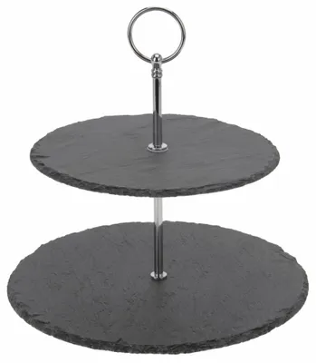 Zdjęcie produktu dla Patera kamienna 2-piętrowa 23 cm