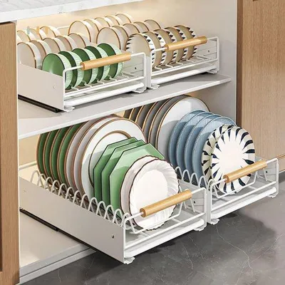 Produktbild von Unyqoos® Metallschieberschublade mit abnehmbarem Tablett für Küchenaufbewahrung und Organisation