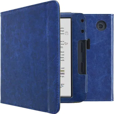 Productafbeelding van imoshion Vegan Leather Bookcase voor de Kobo Libra Colour - Donkerblauw