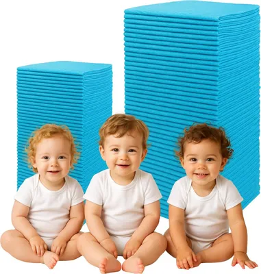 Produktbild von 300 Stück Einweg Unterlagen 60 x 90 cm Inkontinenz Bettunterlage 6-lagiges Hygienische Inkontinenzunterlagen Für Erwachsene Kinder Wickelunterlage