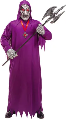 Produktbild von Todes-Dämon Herrenkostüm Halloweenkostüm violett-grau