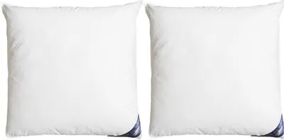 Produktbild von 2 Stück (Set) Daunenkissen | 3 Kammer Kopfkissen | Füllgewicht: 1600 Gramm | 100% Baumwollbezug | Kopfkissen 80x80 Daunen