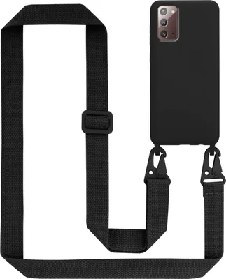 Produktbild von Cadorabo Schutzhülle für Samsung Galaxy NOTE 20 Hülle in Schwarz Handykette Etui längenverstellbar Kordel Band