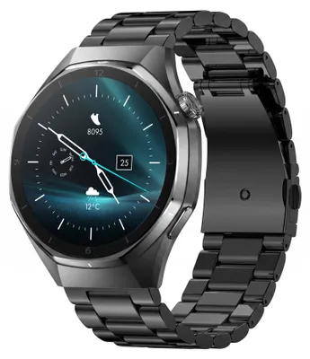 Produktbild von Forever zBase SW-720 Smartwatch für Herren Wasserdicht, Edelstahlarmband, Sportfunktionen, Herzfrequenzmesser, Marineblau